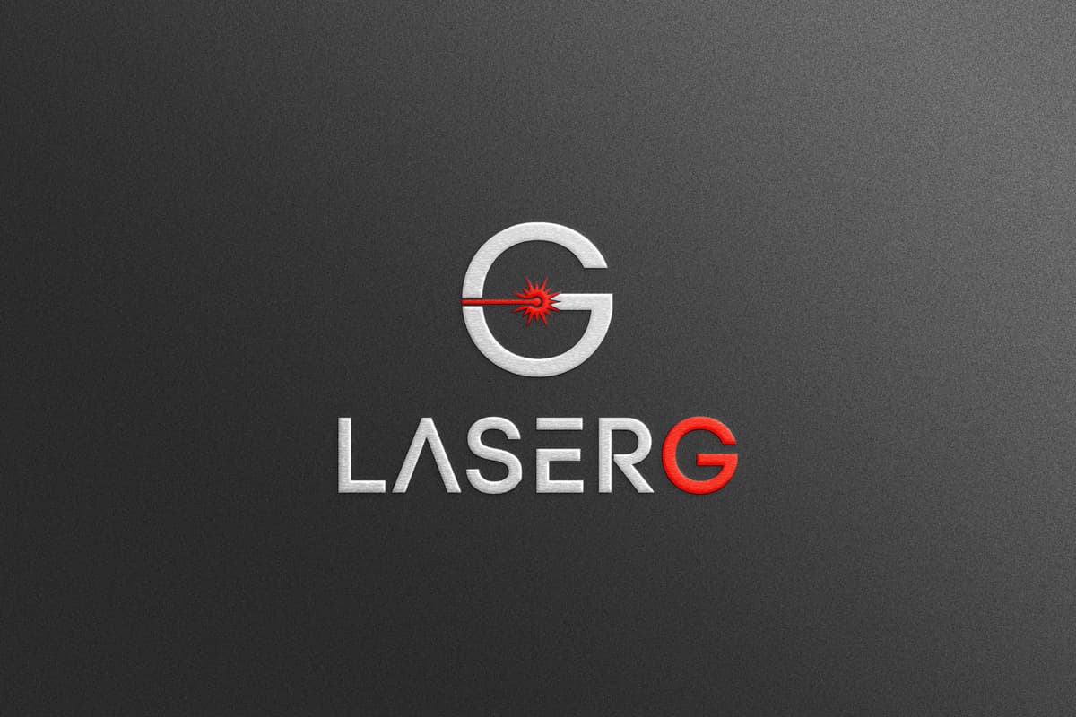 Laser G logo embossed on a dark premium surface